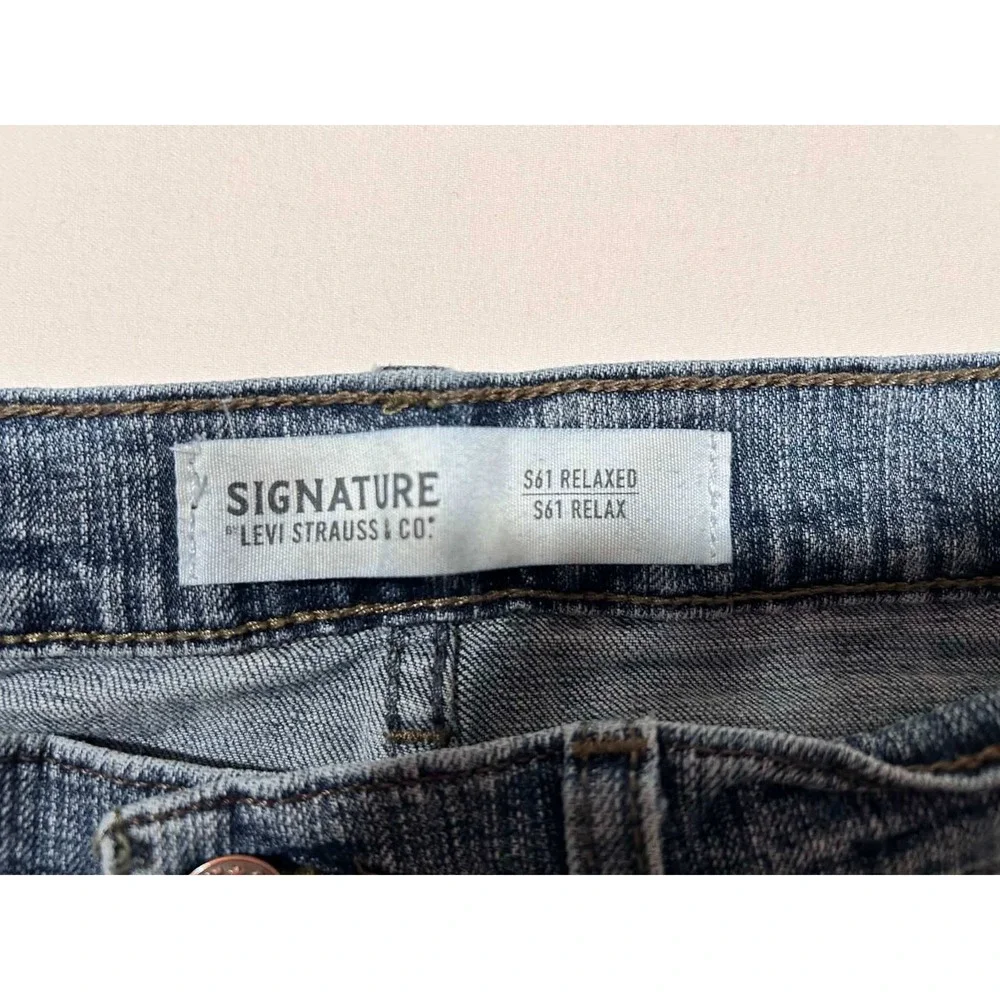 Signature by Levi Strauss & Co Mens S61 Relaxed Fit Jeans Blue Medium Wash 32x30